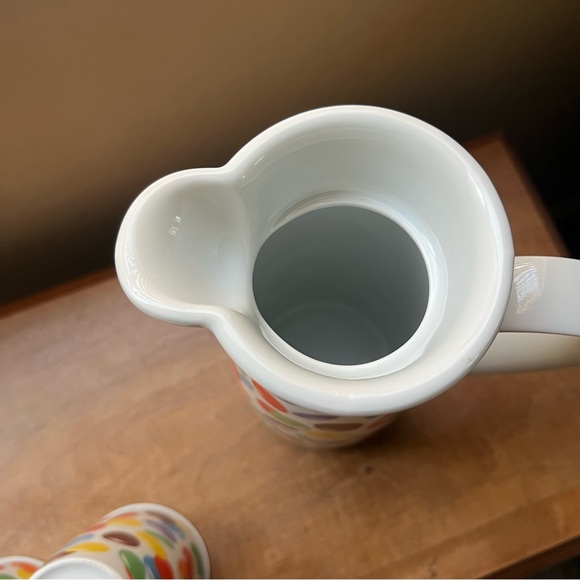 RARE Vintage Arzberg Smarties Ceramic Pitcher Carafe and Drinking Glasses Set - Picture 8 of 10